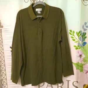 Rinnovato Green Waffle Design~Long Sleeve Sweater Shirt, Size Large